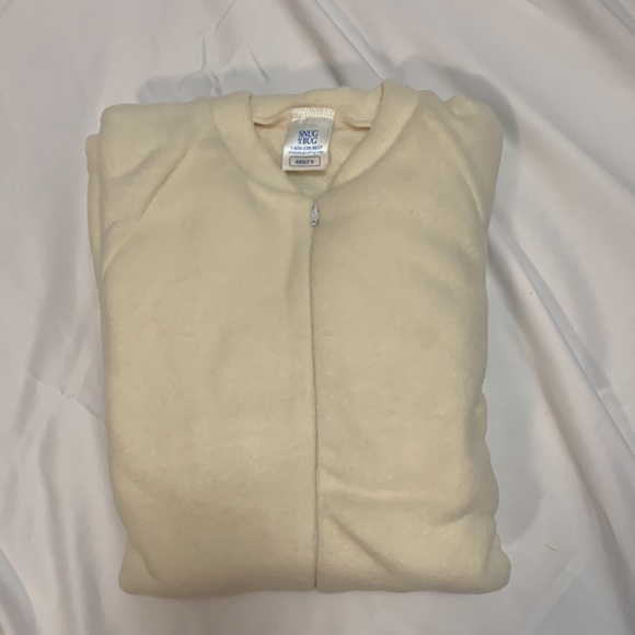 #1 - NWT - CREAM Adult Footed Pajamas - Picture 3 of 6